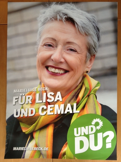 Kopfplakat Marieluise Beck Wahlkampf 2013